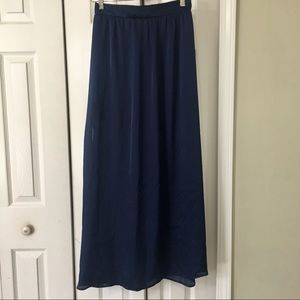 Navy Blue Maxi Skirt